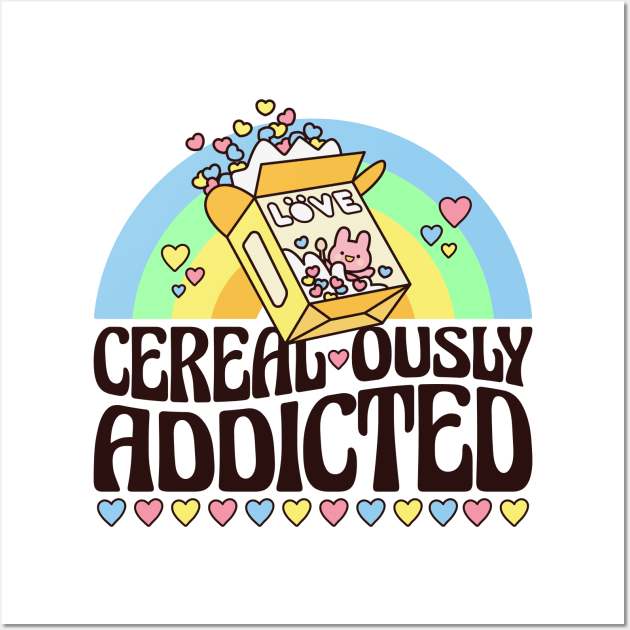 Cereal-ously Funny Kawaii Cereal Pun Wall Art by Krishnansh W.